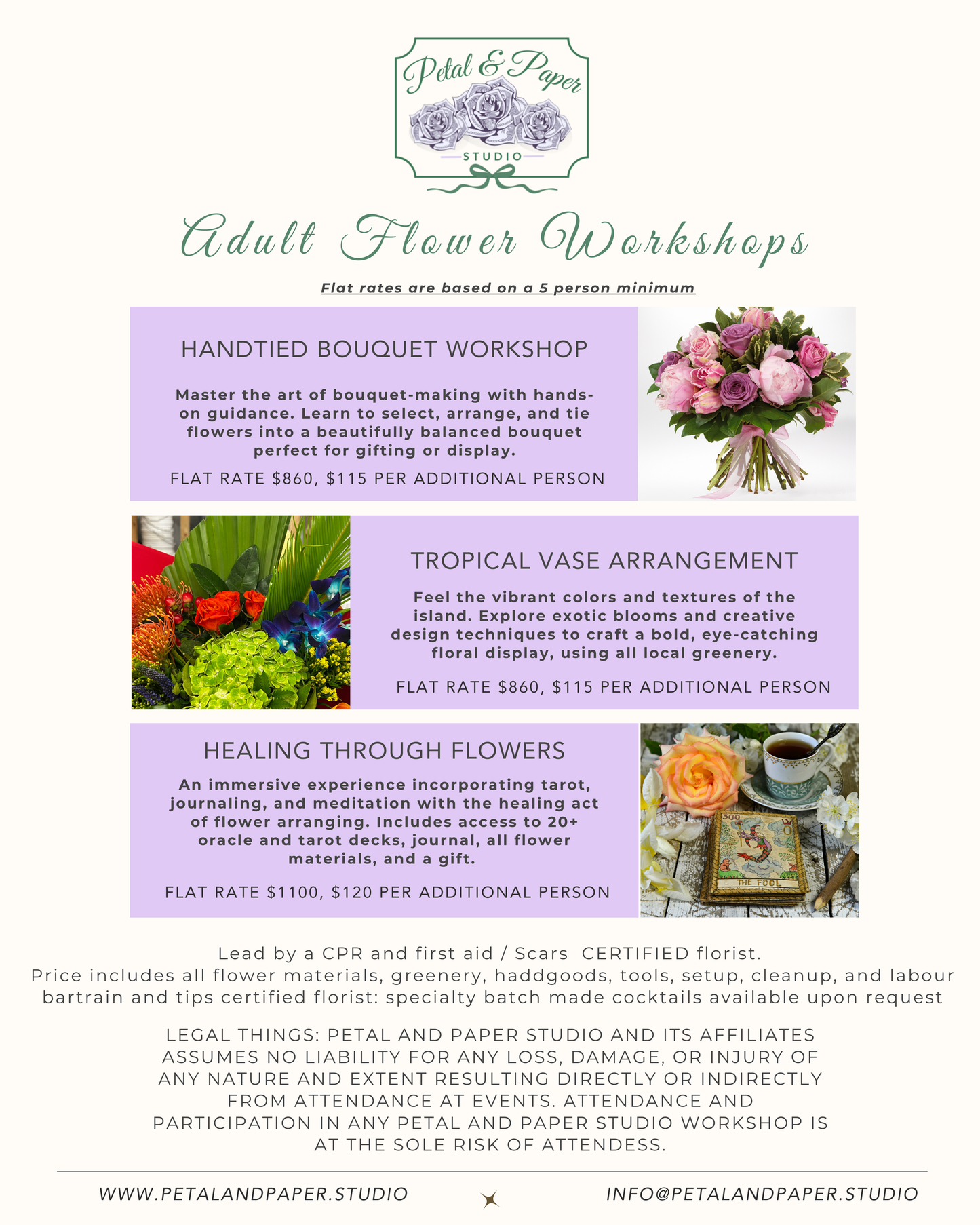 Private Flower Workshop (Adults)