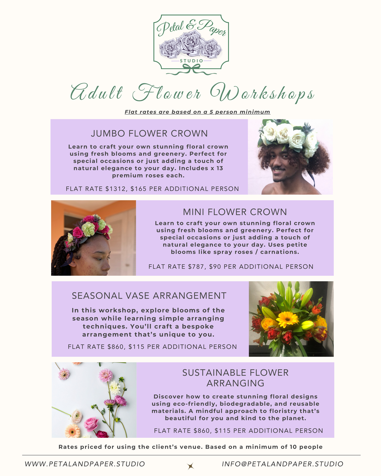 Private Flower Workshop (Adults)