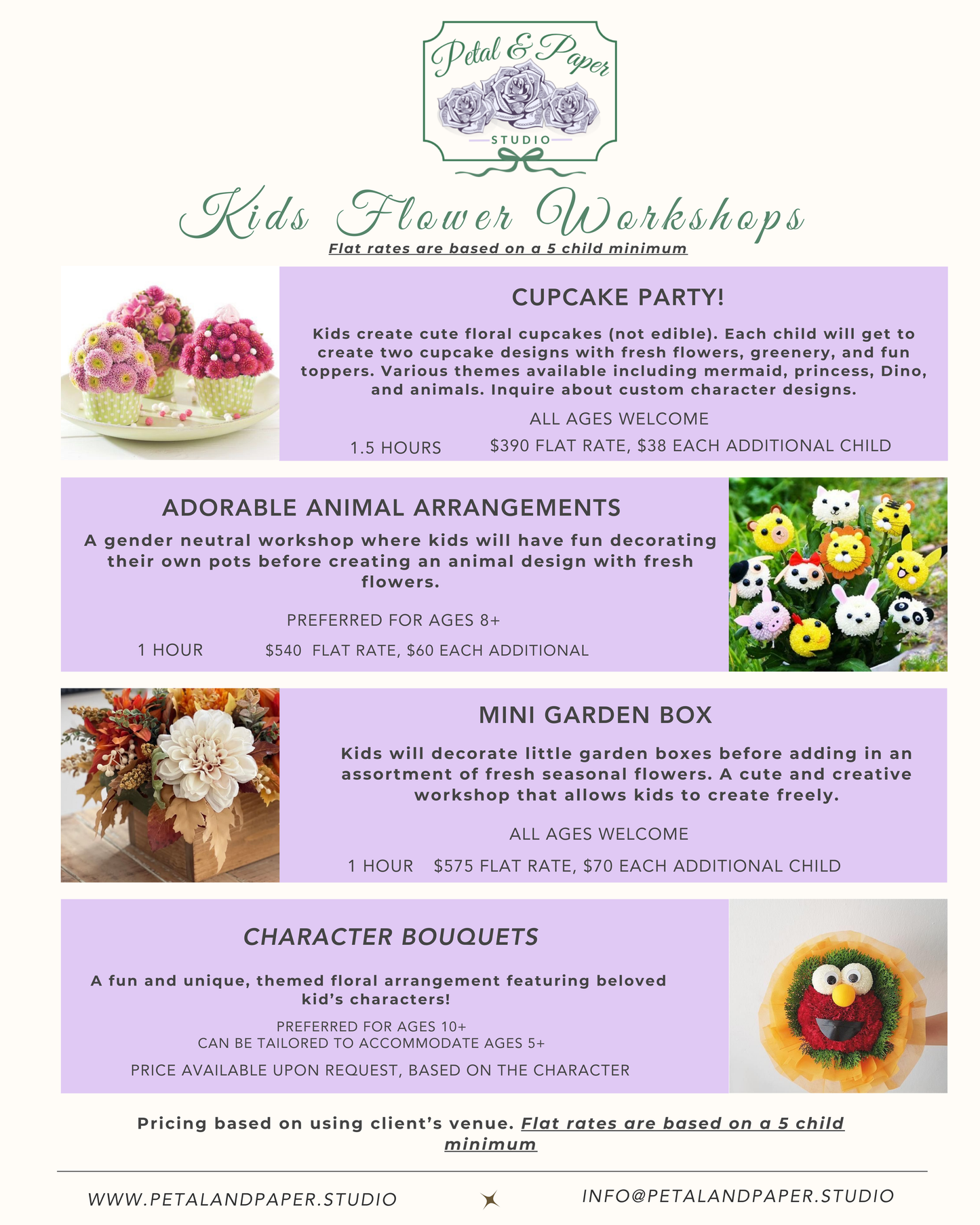 Private Kid’s Flower Workshop