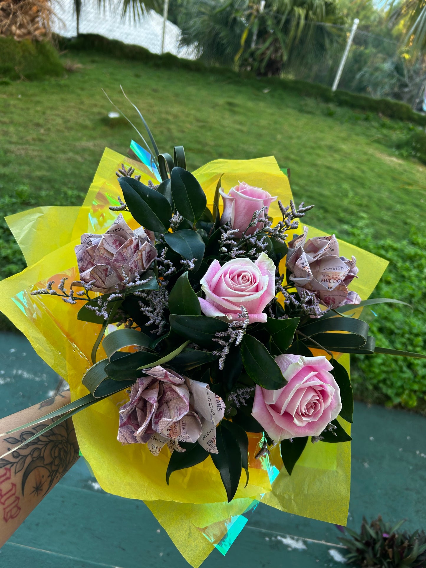 Money Rose Bouquet - Half dozen (6)