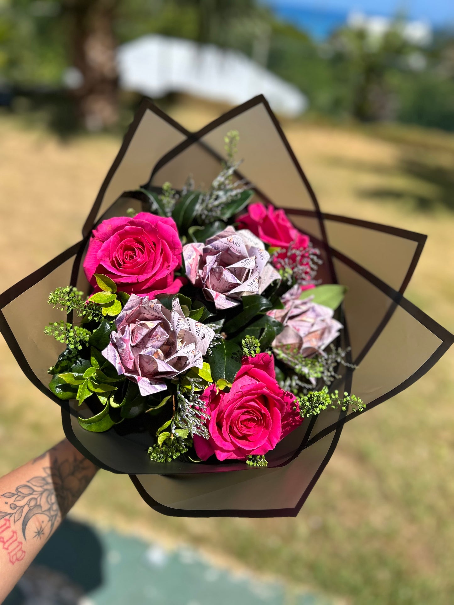 Money Rose Bouquet - Half dozen (6)