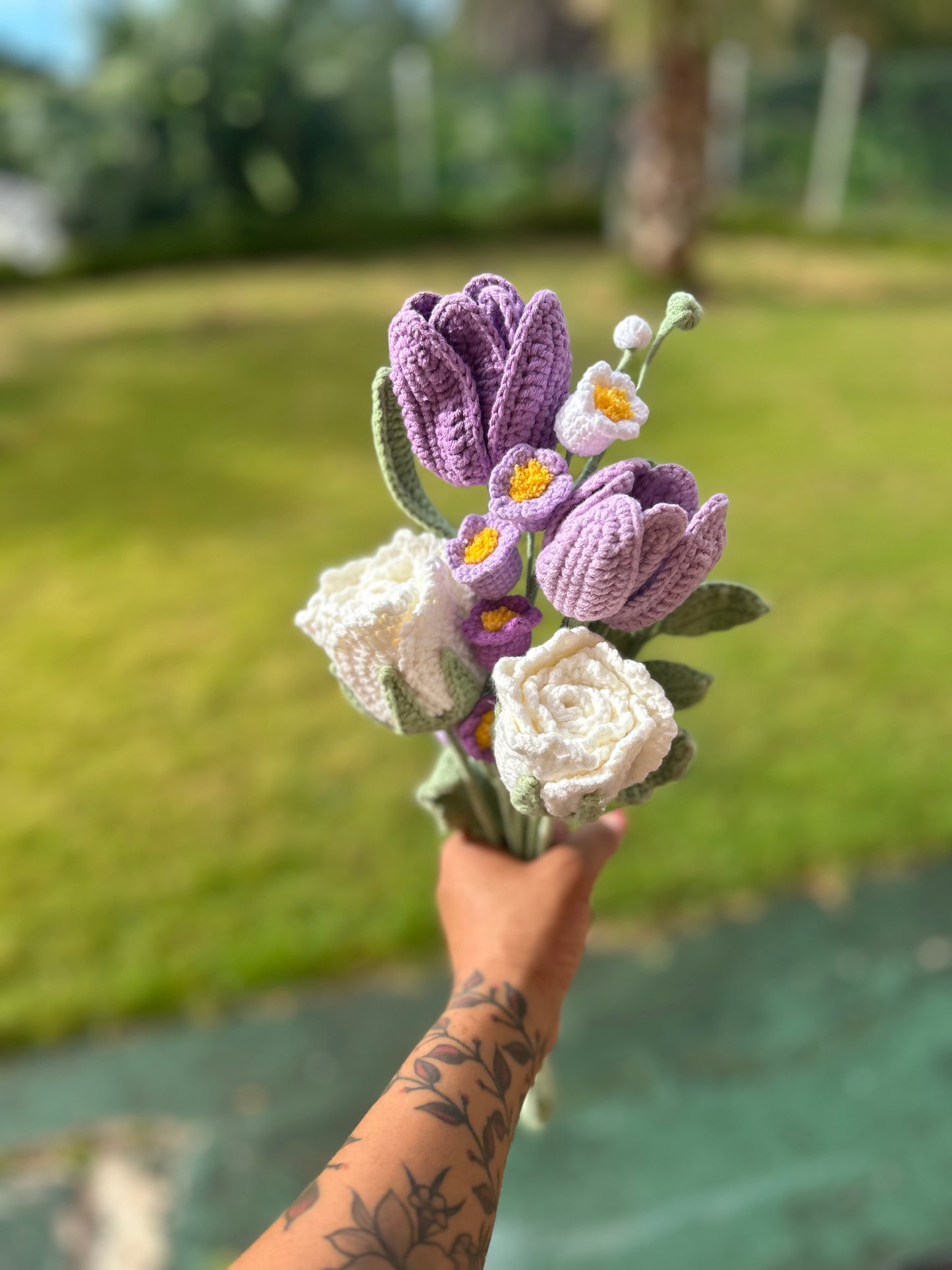 Crochet Rose & Tulips (Small)
