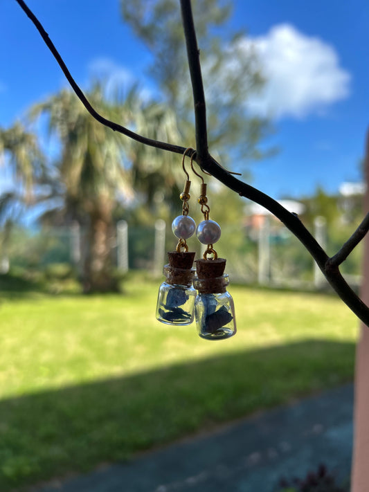 Azure Fairy Jar Earrings
