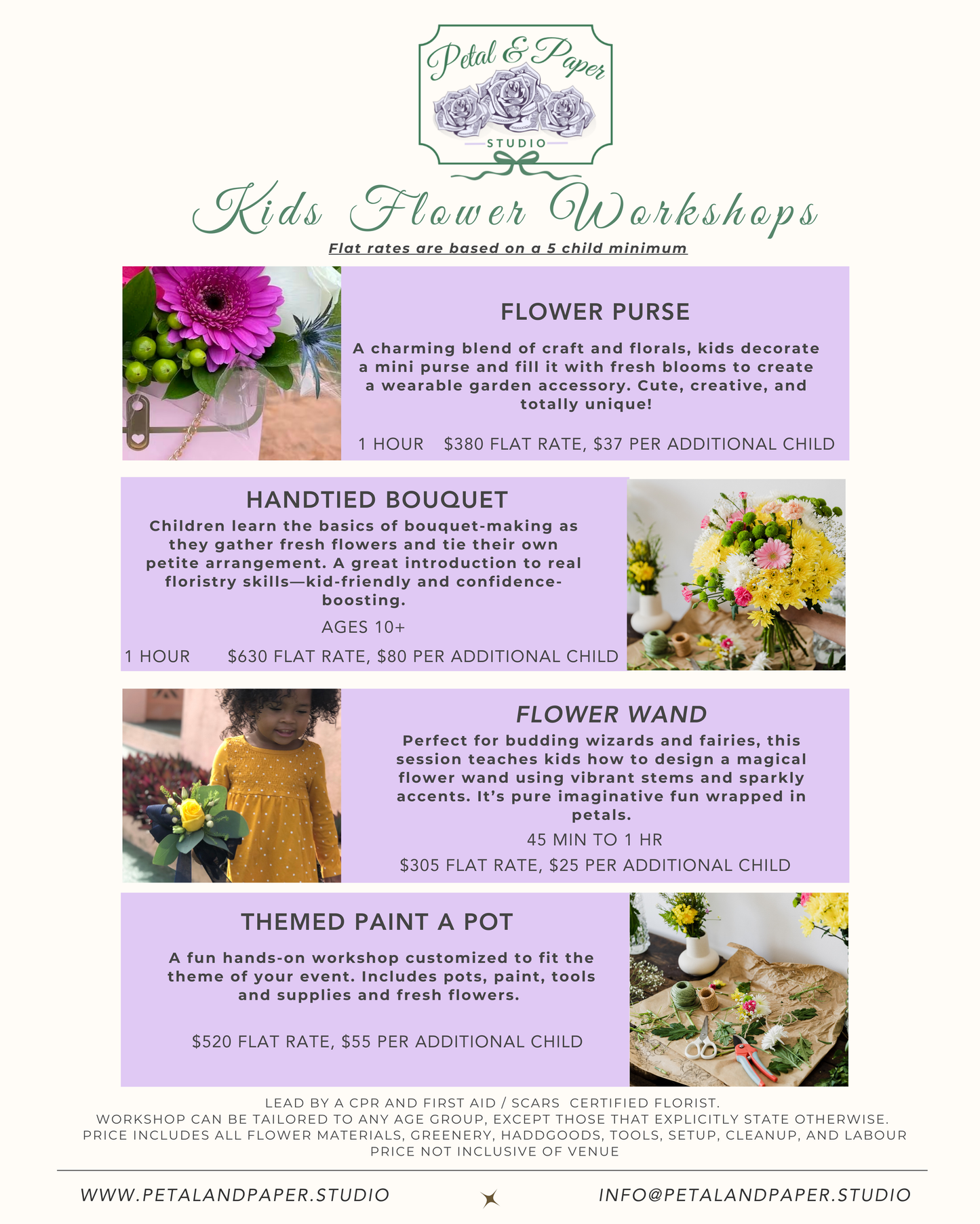 Private Kid’s Flower Workshop
