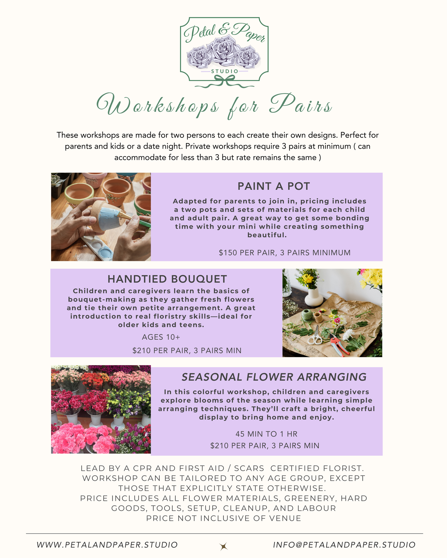 Private Workshops for Pairs