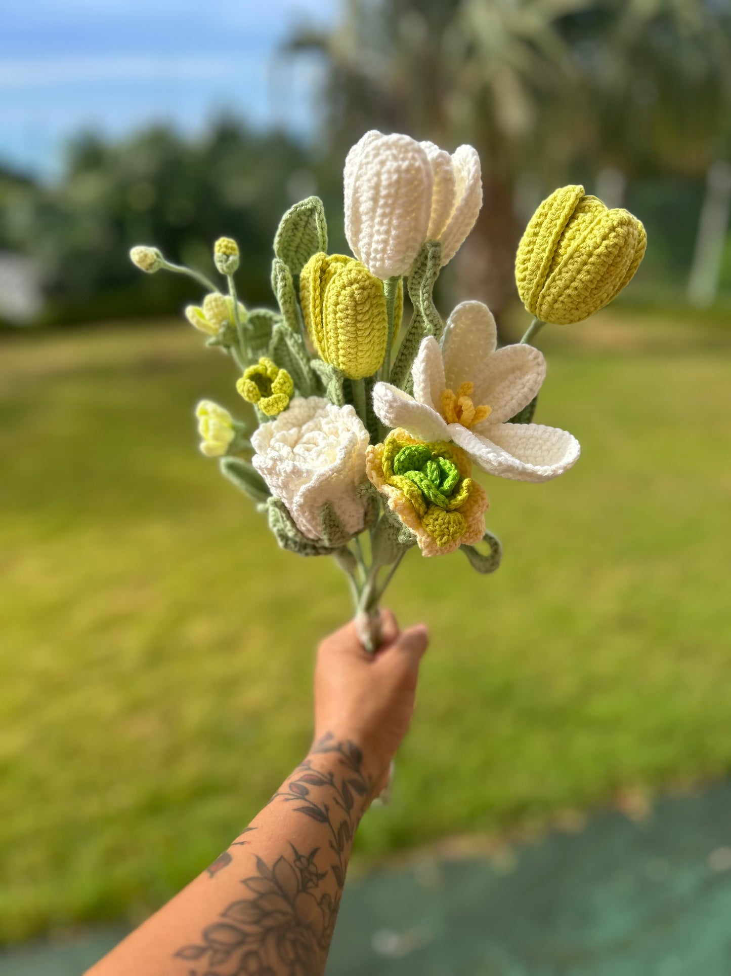 Crochet Rose & Tulips (Small)