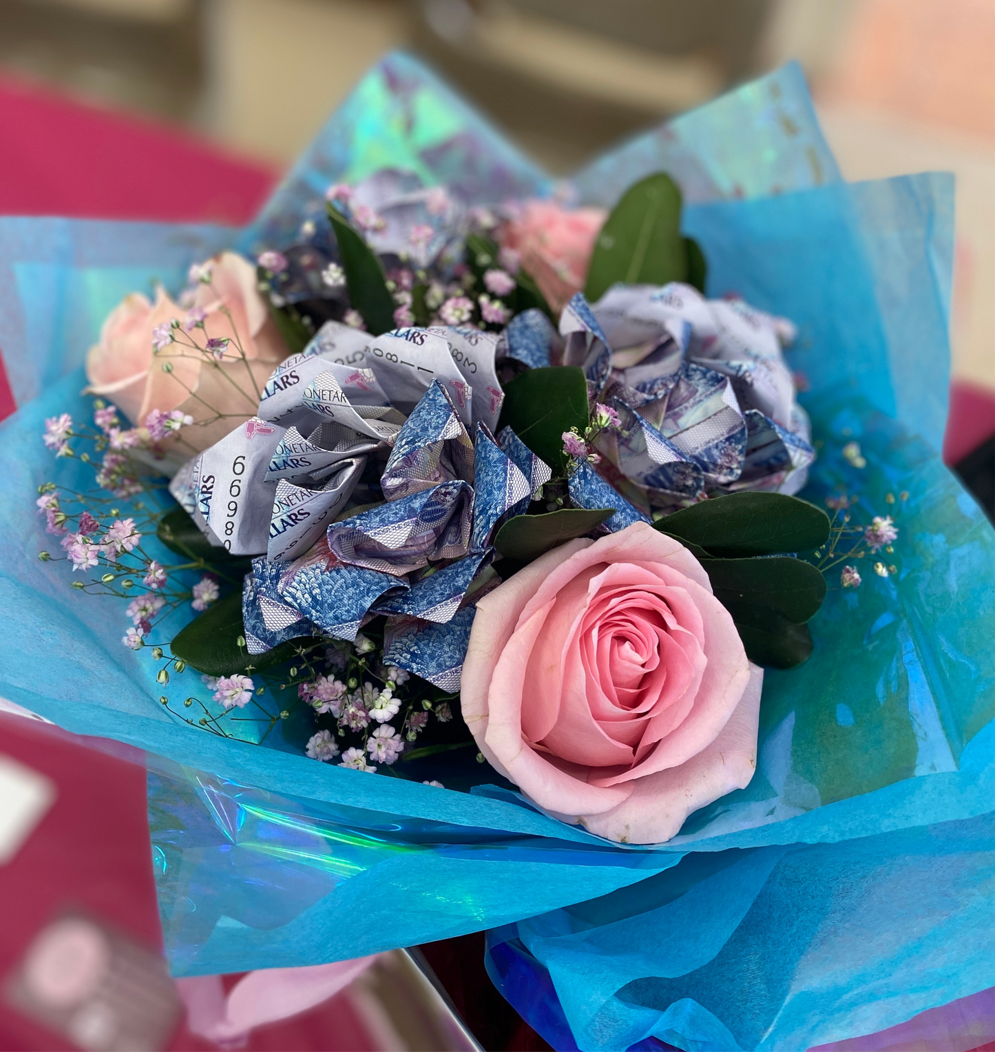 Money Rose Bouquet - Dozen