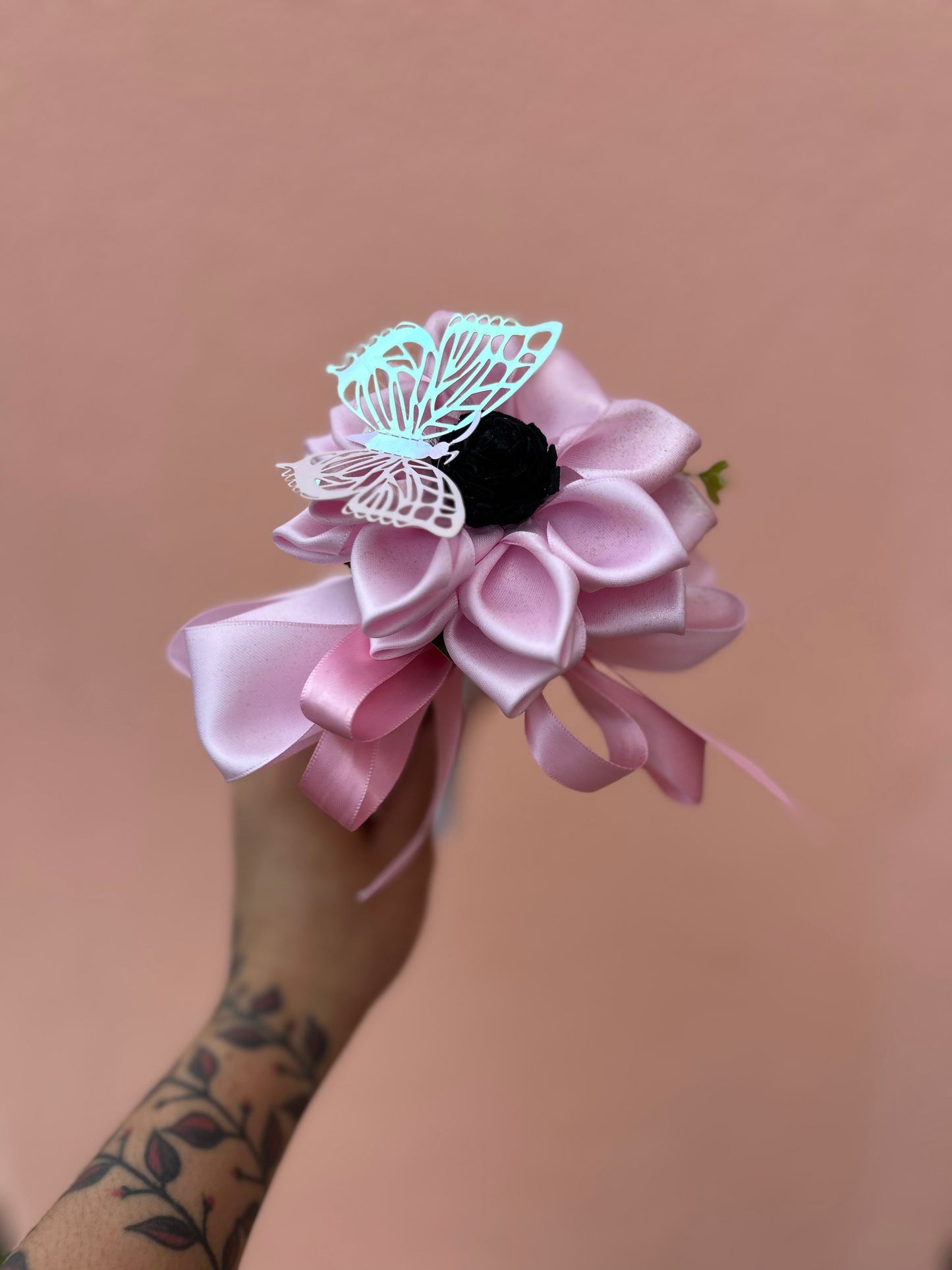 Satin Flower Fairy Wand