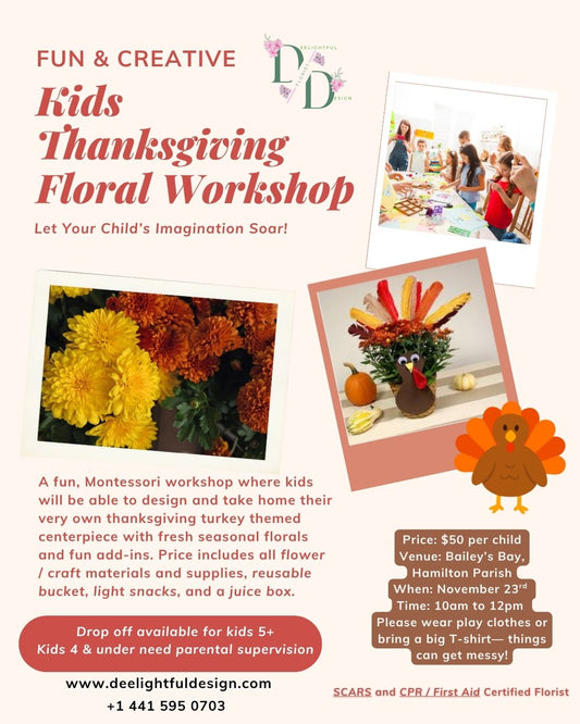 Kids Thanksgiving Flower Workshop
